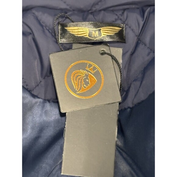 Quilted Vest Navy Blue Puffer Sleeveless Womens Size M Casual Winter Outdoors - Picture 5 of 7